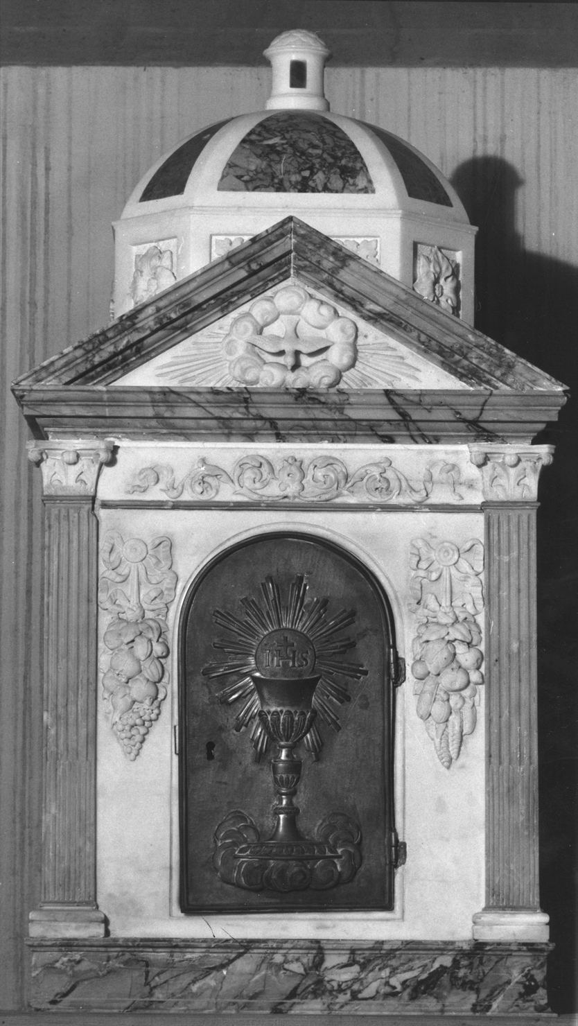 calice eucaristico (tabernacolo - a tempietto) - bottega senese (seconda metà sec. XIX)