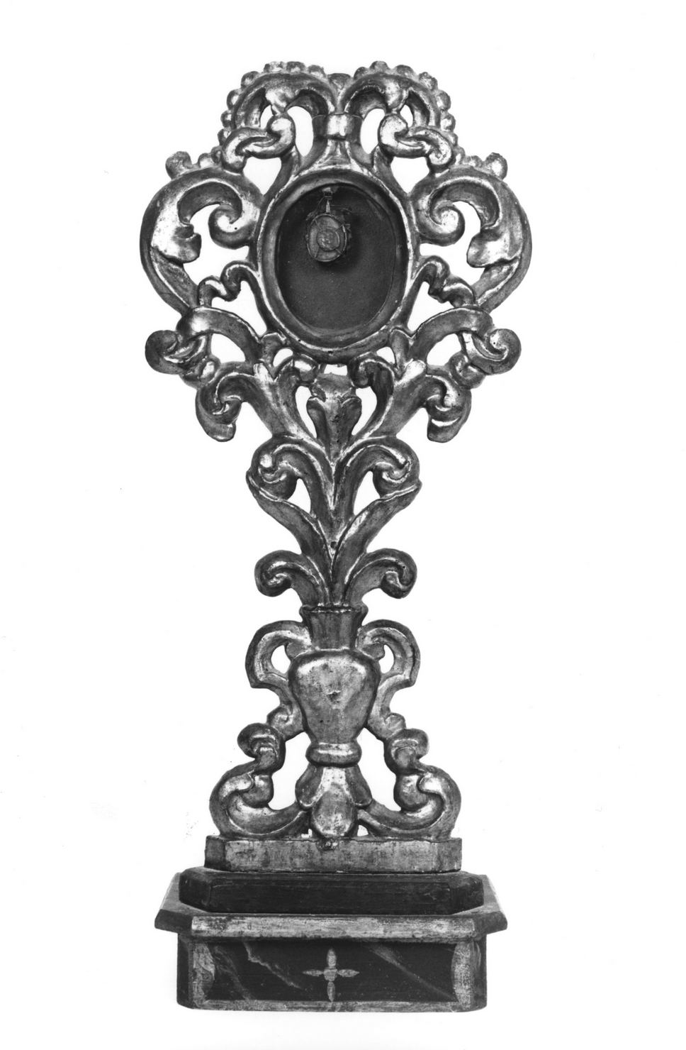 reliquiario - a ostensorio, serie - bottega senese (sec. XVIII)