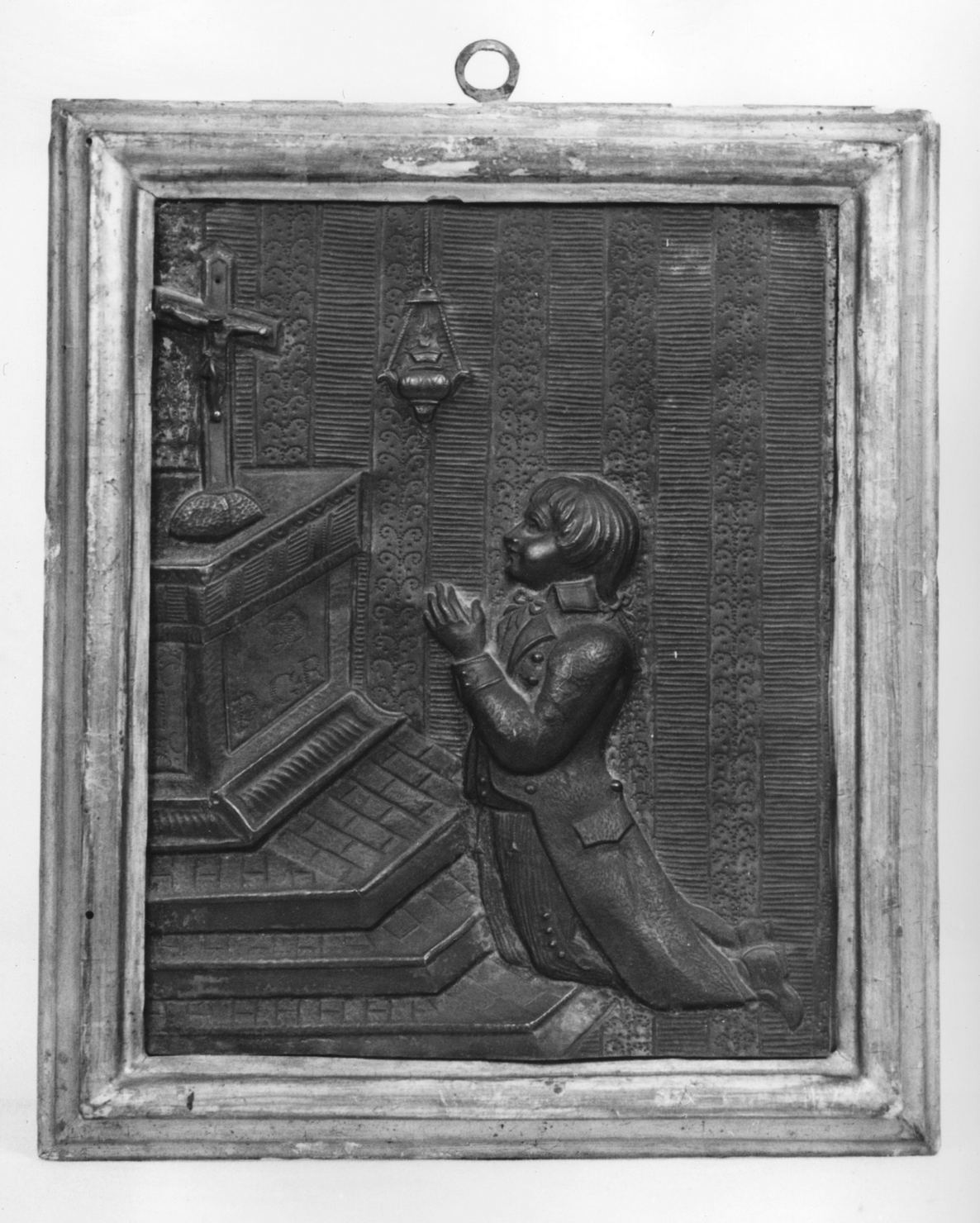 Flaminio Dei in preghiera (ex voto) - bottega senese (seconda metà sec. XVII)