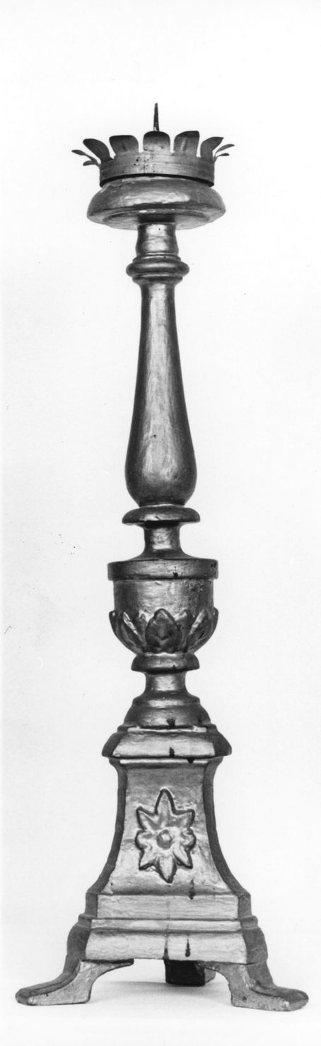 candeliere d'altare, serie - bottega senese (prima metà sec. XIX)