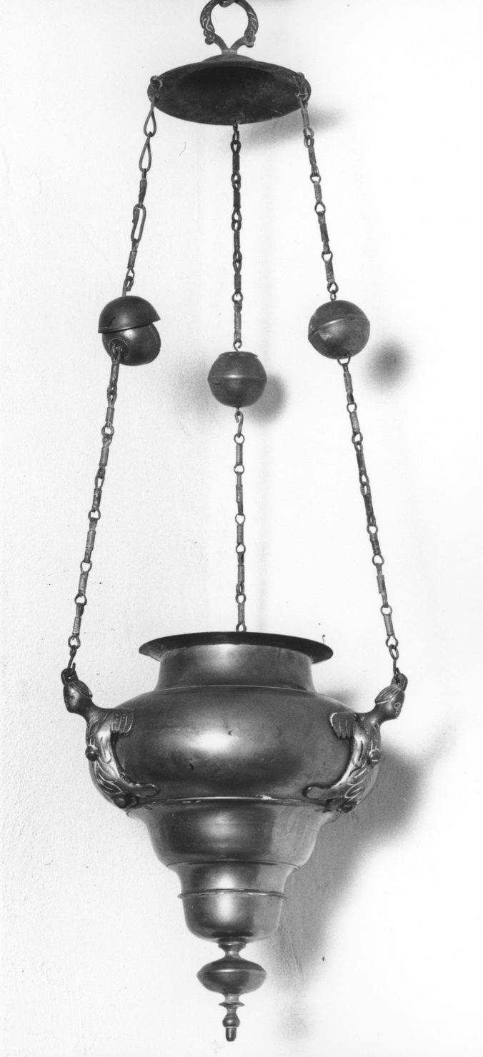 lampada pensile - bottega senese (prima metà sec. XVIII)