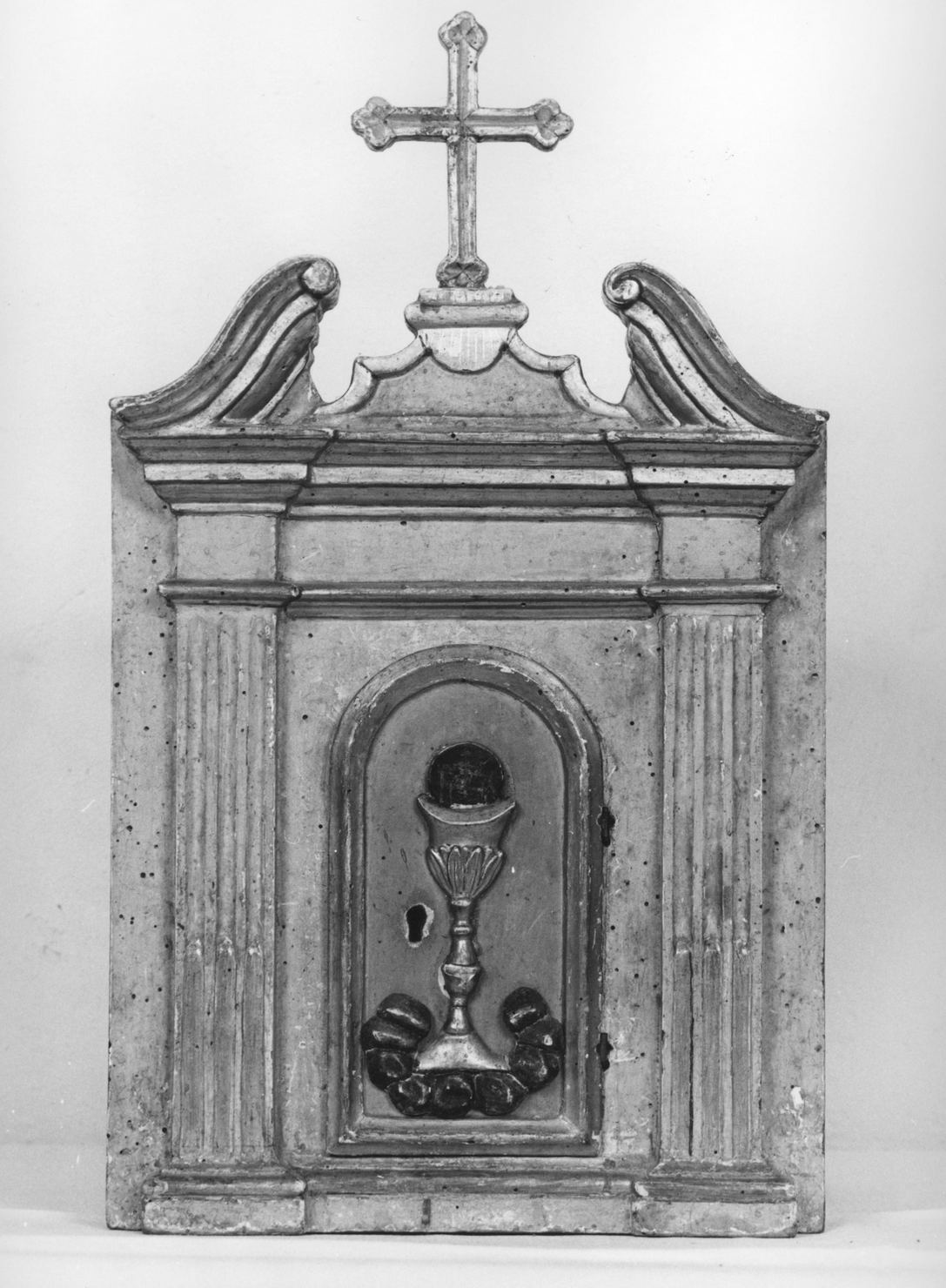 tabernacolo - a frontale architettonico - bottega senese (prima metà sec. XVIII)