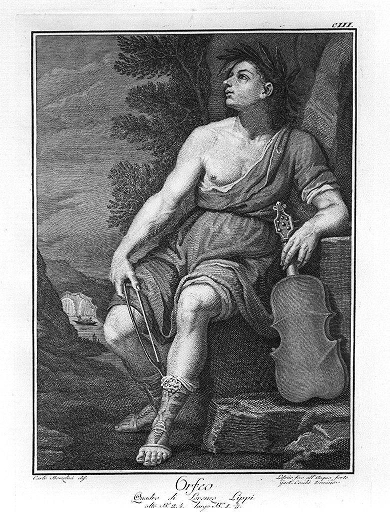 Orfeo (stampa, elemento d'insieme) di Lasinio Carlo, Bozzolini Carlo (sec. XVIII)