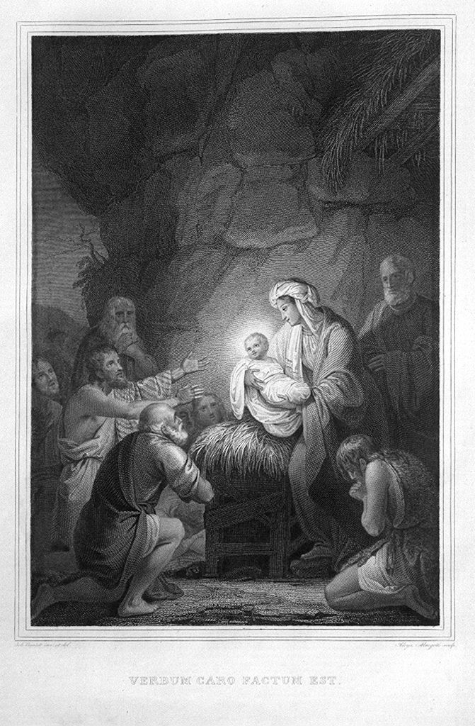 adorazione dei pastori (stampa, elemento d'insieme) di Margotti Luigi, Busato Giovanni (sec. XIX)