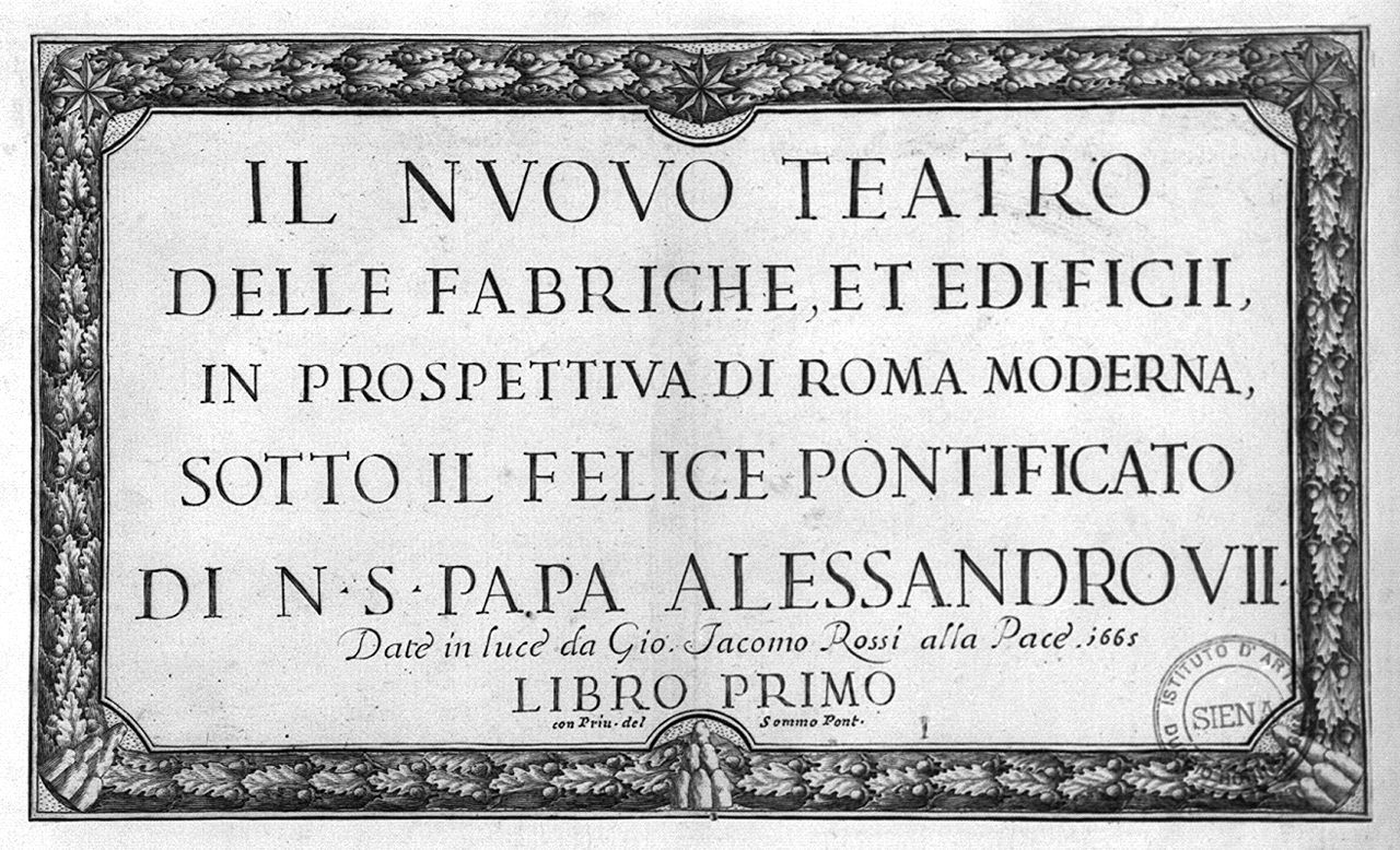 iscrizione (stampa, elemento d'insieme) di Specchi Alessandro (sec. XVII)