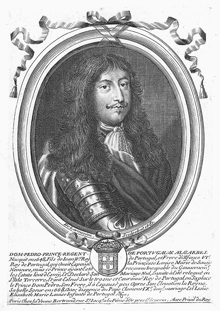 ritratto di Don Pedro principe reggente di Portogallo (stampa) di Larmessin Nicolas de (sec. XVII)