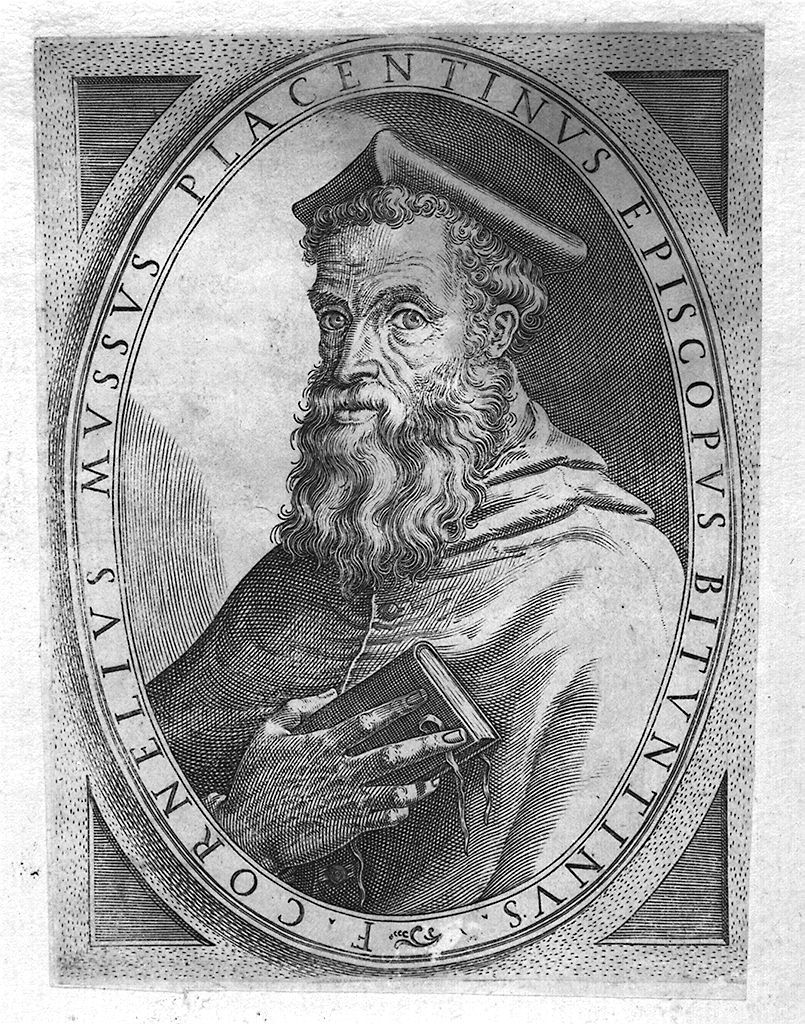 ritratto del vescovo Cornelio Musso (stampa) di Cort Cornelis (sec. XVI)