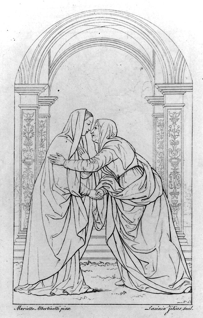 visitazione (stampa, elemento d'insieme) di Lasinio Giovanni Paolo, Gozzini Vincenzo, Albertinelli Mariotto (sec. XIX)