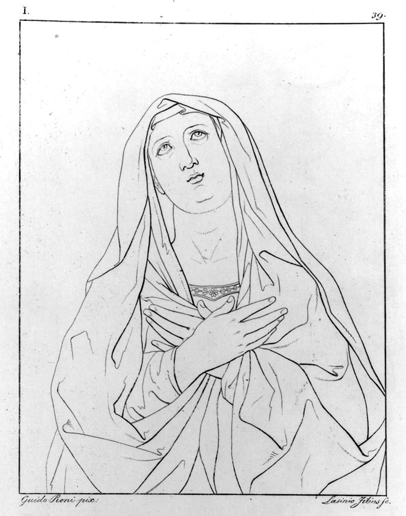 Madonna addolorata (stampa, elemento d'insieme) di Lasinio Giovanni Paolo, Gozzini Vincenzo (sec. XIX)