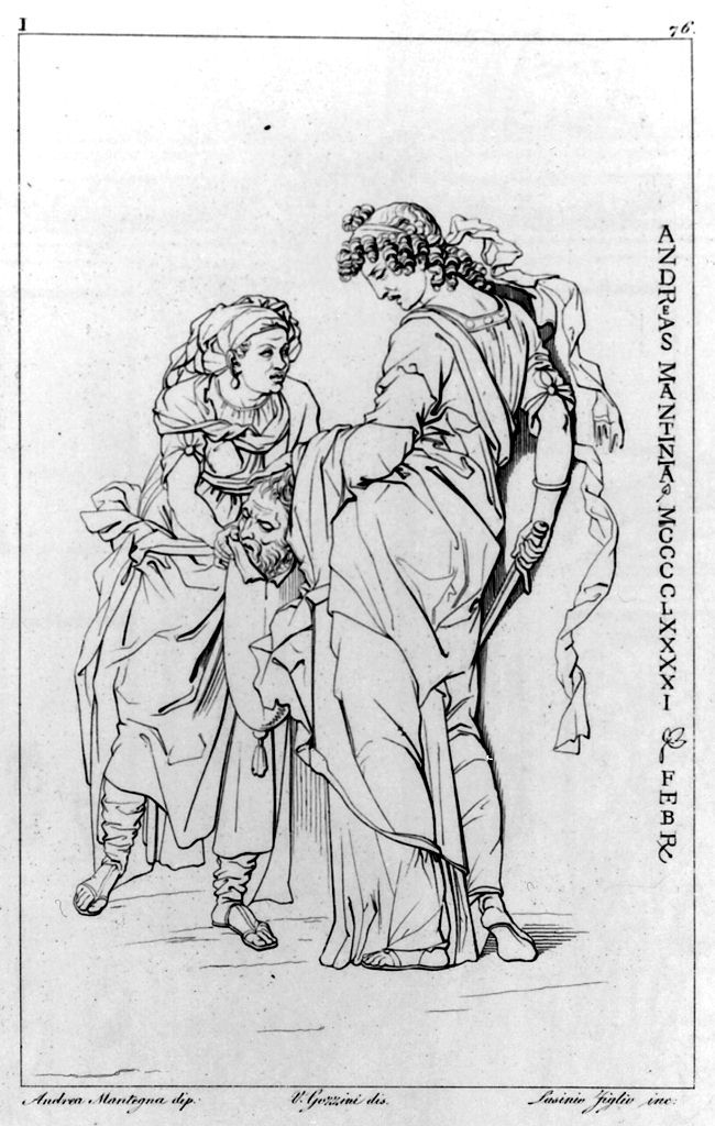 Giuditta (stampa, elemento d'insieme) di Lasinio Giovanni Paolo, Gozzini Vincenzo, Mantegna Andrea (sec. XIX)