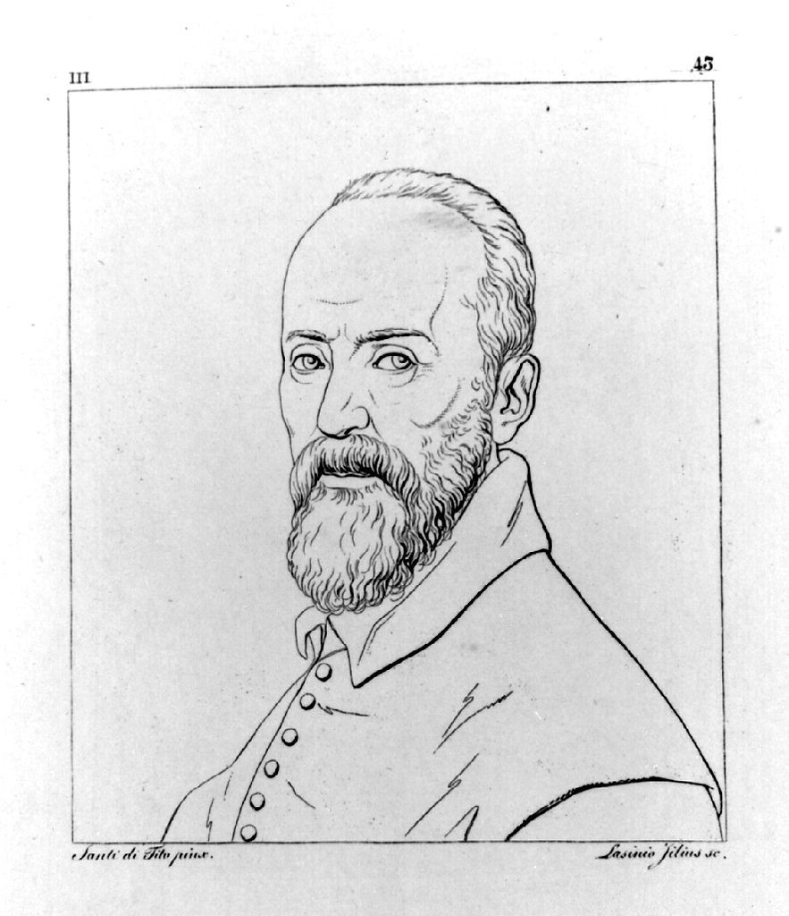 autoritratto di Santi di Tito (stampa, elemento d'insieme) di Lasinio Giovanni Paolo, Gozzini Vincenzo, Santi di Tito (sec. XIX)