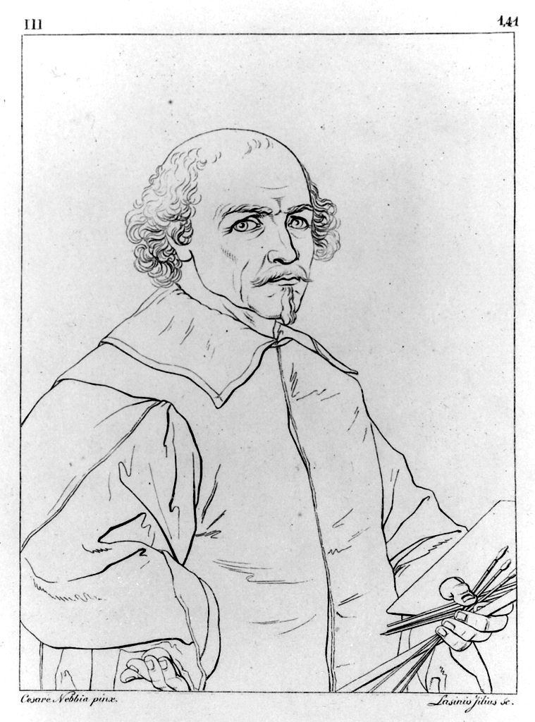 autoritratto di Cesare Nebbia (stampa, elemento d'insieme) di Lasinio Giovanni Paolo, Gozzini Vincenzo, Nebbia Cesare (sec. XIX)