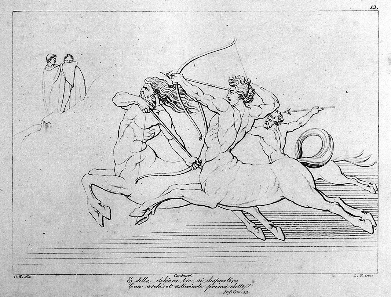 centauri (stampa, elemento d'insieme) di Lasinio Giovanni Paolo, Rossi Giuseppe, Flaxman John (sec. XIX)