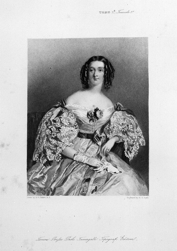 ritratto di Lady Augusta Baring (stampa, elemento d'insieme) di Ryall Henry Thomas (sec. XIX)