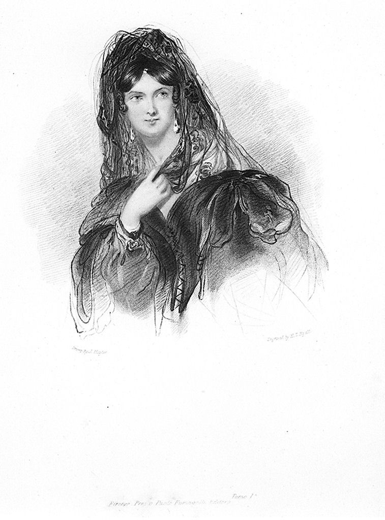 ritratto della contessa Rossi (stampa, elemento d'insieme) di Ryall Henry Thomas (sec. XIX)