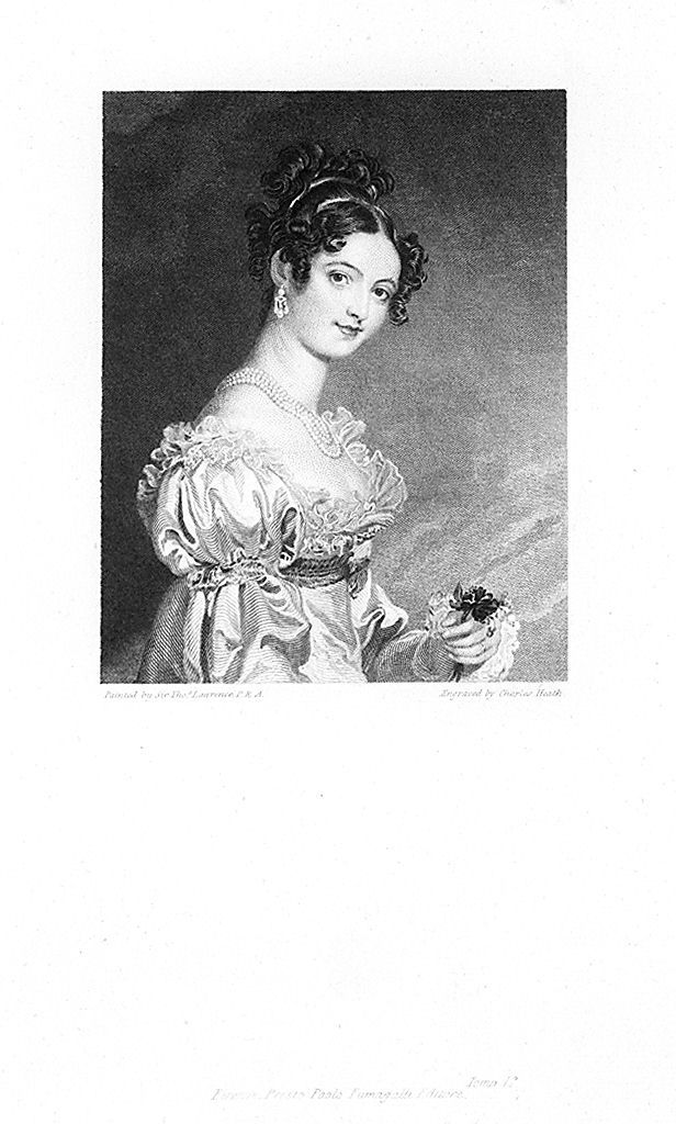 ritratto di Lady Selina Meade (stampa, elemento d'insieme) di Heath Charles il Vecchio (sec. XIX)