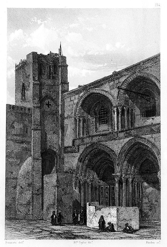 veduta della chiesa del Santo Sepolcro a Gerusalemme (stampa, elemento d'insieme) di Finden William (sec. XIX)