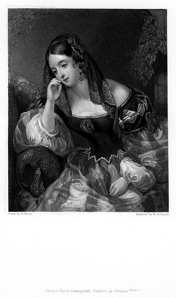 ritratto di donna Giulia (stampa, elemento d'insieme) di Robinson John Henry, Stone Frank (sec. XIX)