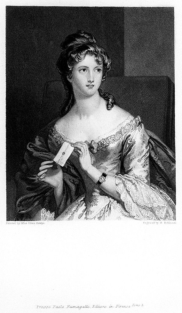 ritratto di donna con lettera (stampa, elemento d'insieme) di Robinson John Henry (sec. XIX)