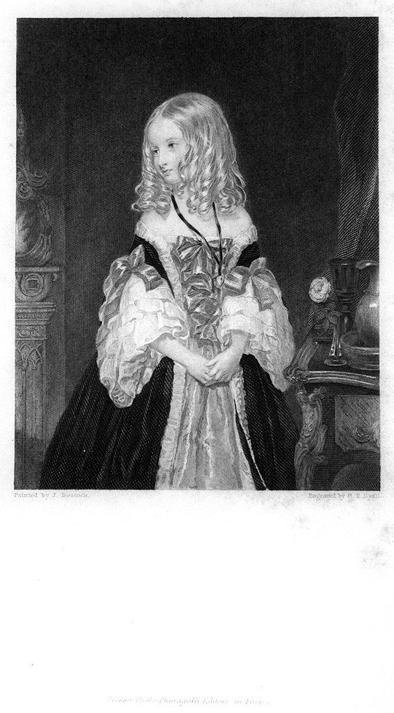 ritratto di Lady Elizabeth Leveson Gower (stampa, elemento d'insieme) di Ryall Henry Thomas (sec. XIX)