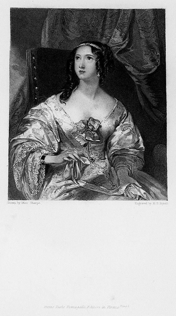 ritratto di donna (stampa, elemento d'insieme) di Ryall Henry Thomas (sec. XIX)