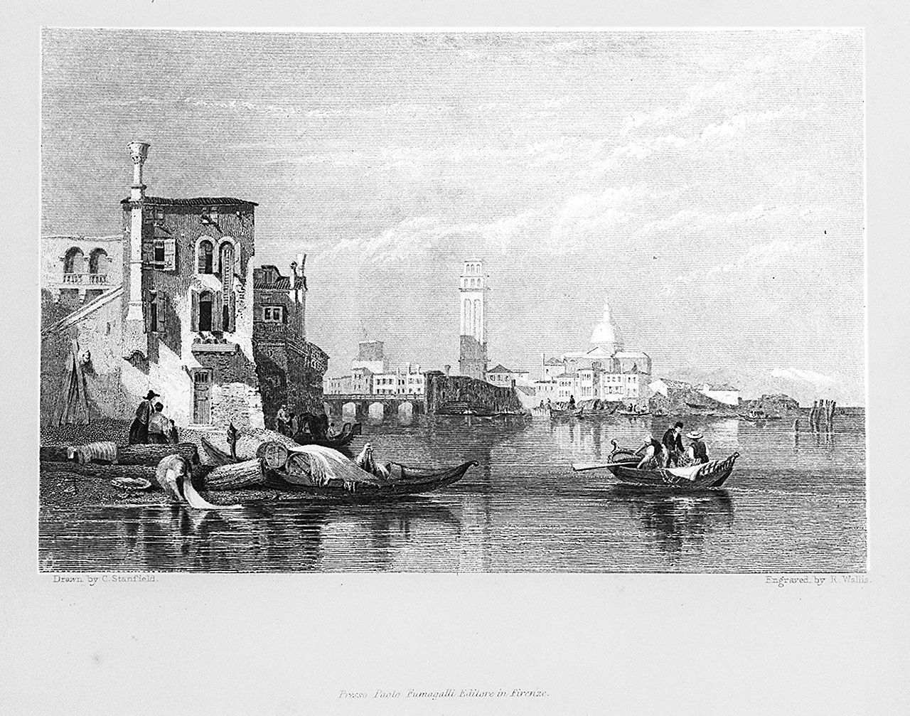 veduta di Venezia (stampa, elemento d'insieme) di Wallis Robert, Stanfield Clarkson (sec. XIX)