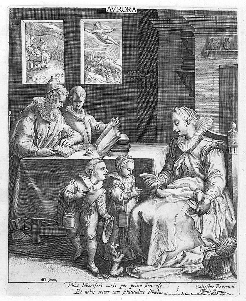 allegoria dell'aurora (stampa, elemento d'insieme) di Thomassin Philippe, Goltzius Hendrick (secc. XVI/ XVII)