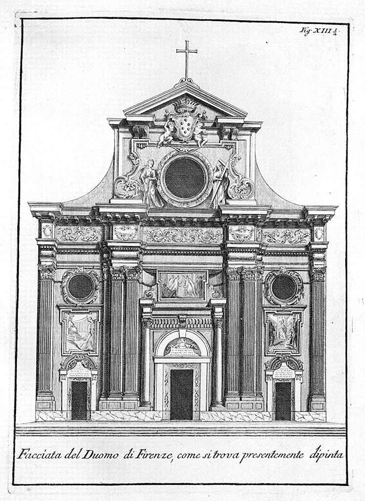 facciata del Duomo di Firenze (stampa, elemento d'insieme) di Nelli Giovan Battista, Sgrilli Bernardo Sansone (sec. XVIII)