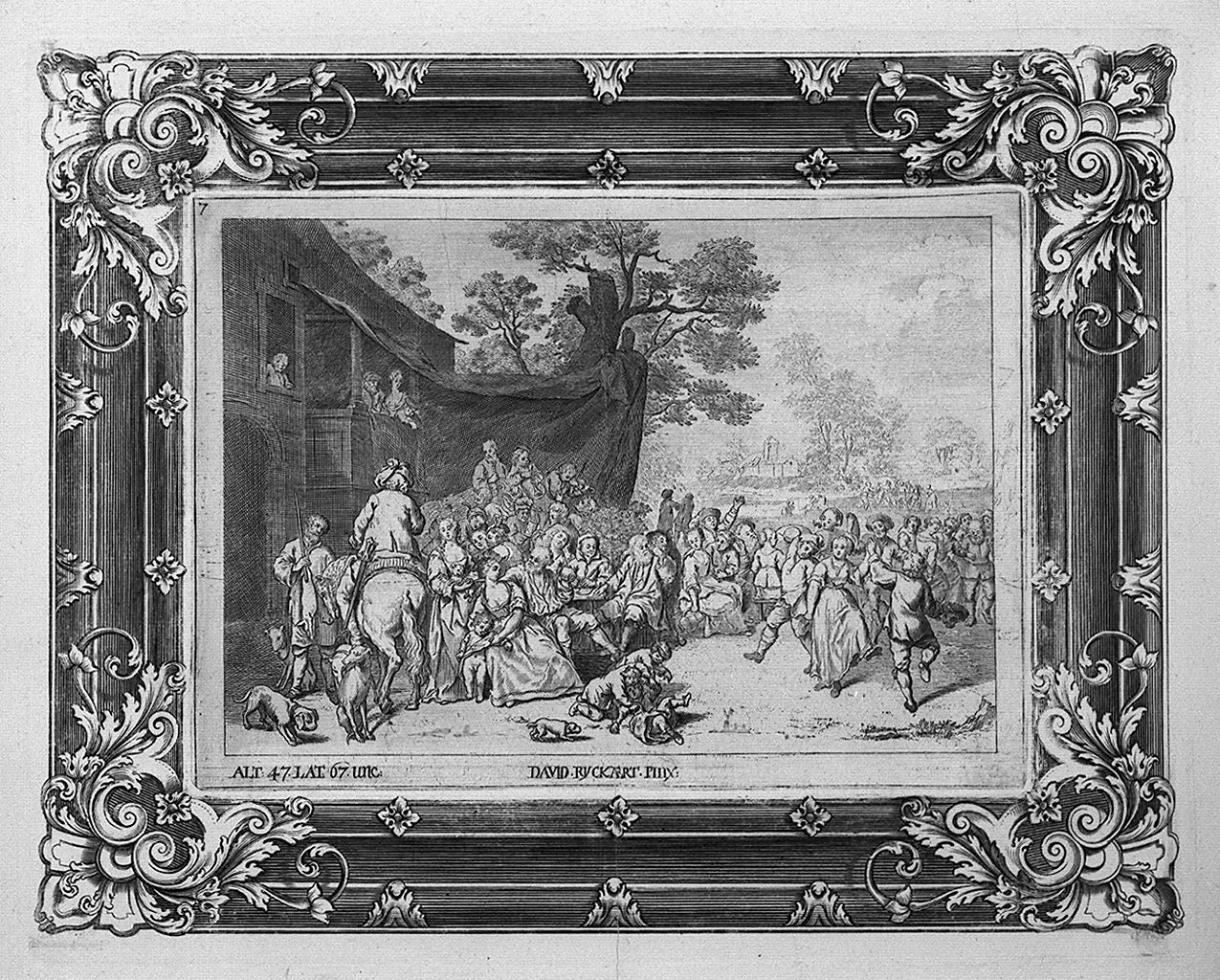 festa contadina (stampa, stampa composita) di Prenner Anton Joseph von, Ryckaert David (sec. XVIII)