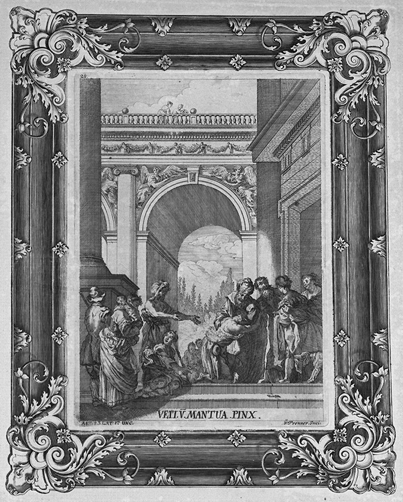 ritorno del figliol prodigo (stampa, stampa composita) di Prenner Anton Joseph von, Fetti Domenico (sec. XVIII)
