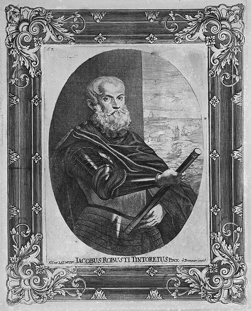 ritratto di Sebastiano Venier (stampa, stampa composita) di Prenner Anton Joseph von, Robusti Domenico detto Domenico Tintoretto (sec. XVIII)