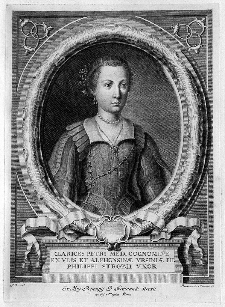 ritratto di Clarice Orsini (stampa, elemento d'insieme) di Zocchi Giuseppe (sec. XVIII)