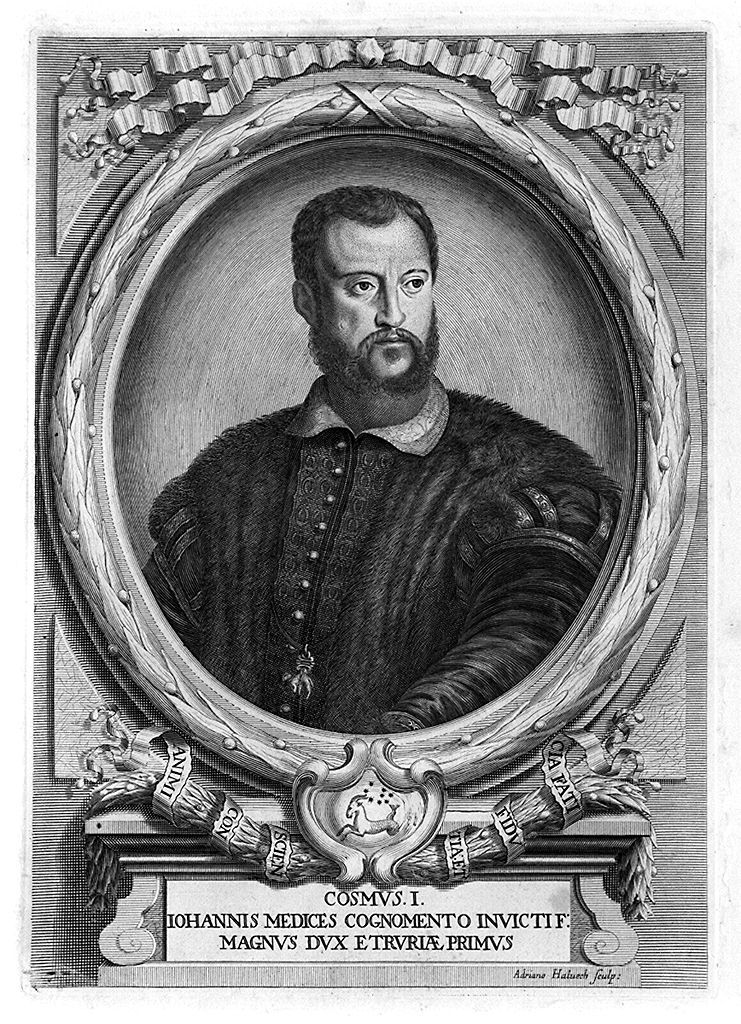 ritratto di Cosimo I de' Medici granduca di Toscana (stampa, elemento d'insieme) di Haelwegh Adriaen (sec. XVII)