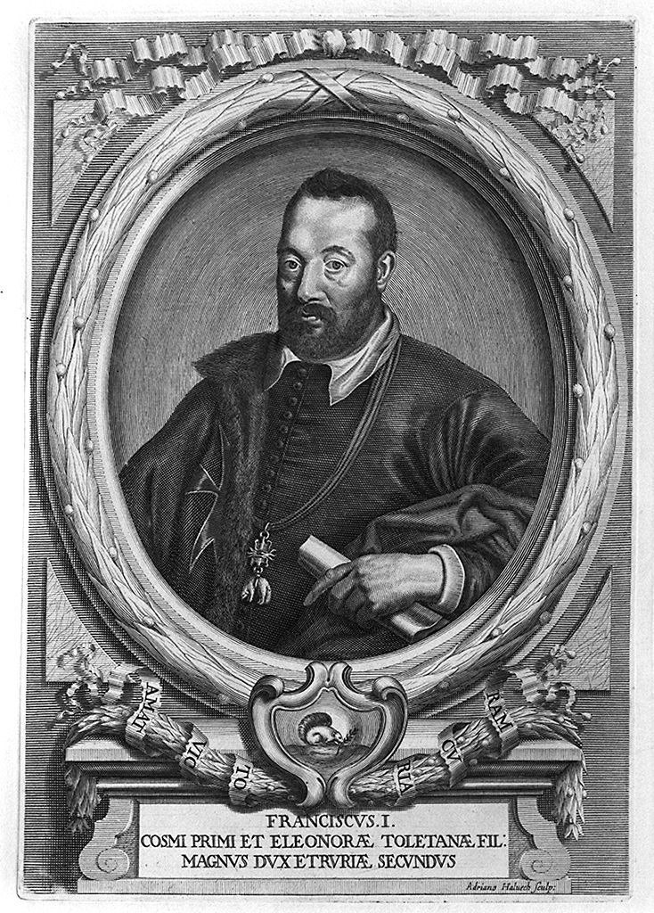 ritratto di Francesco I de' Medici granduca di Toscana (stampa, elemento d'insieme) di Haelwegh Adriaen (sec. XVII)