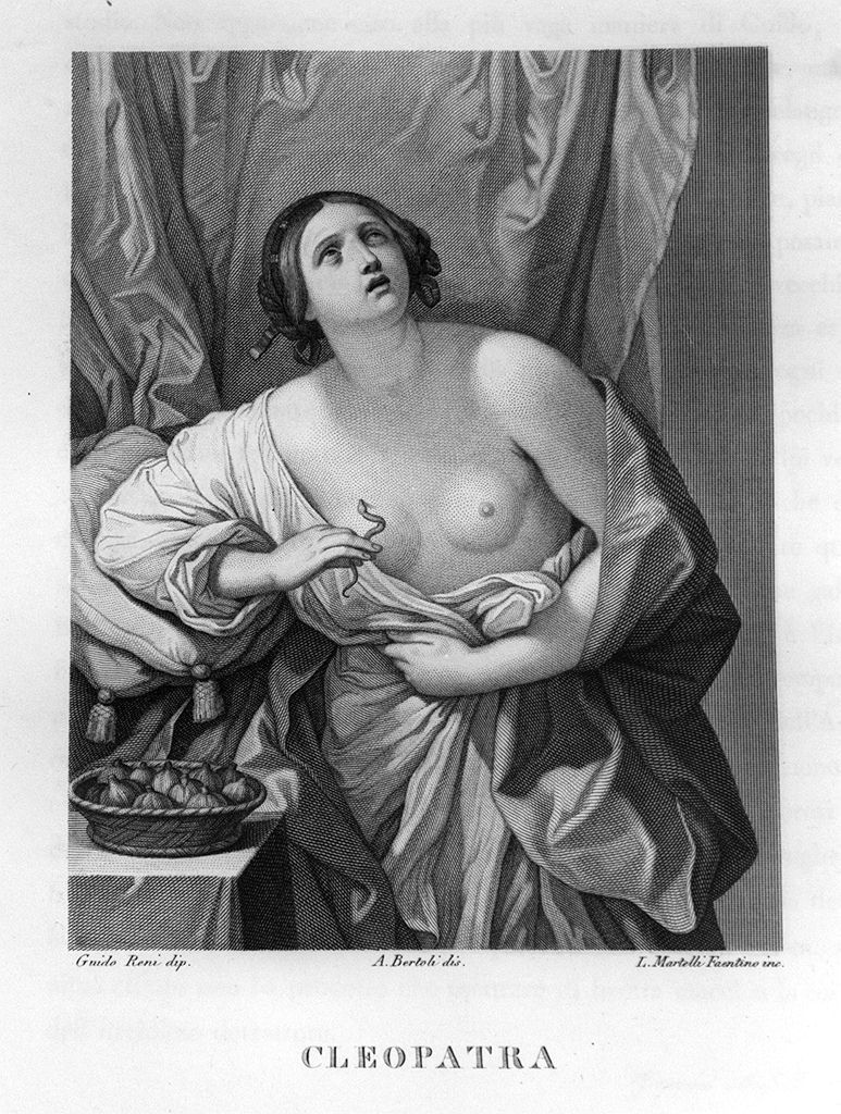 morte di Cleopatra (stampa, elemento d'insieme) di Bertoli Antonio (sec. XIX)
