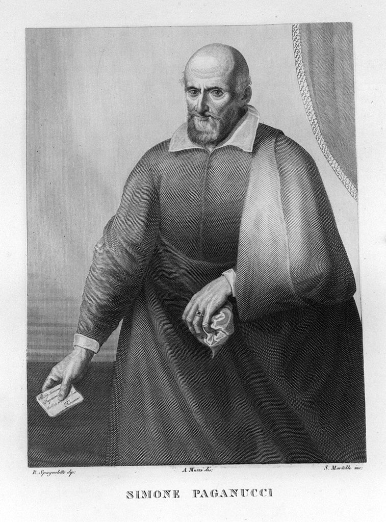 ritratto di Simone Paganucci (stampa, elemento d'insieme) di Martelli Salvatore, Suttermans Giusto (sec. XIX)