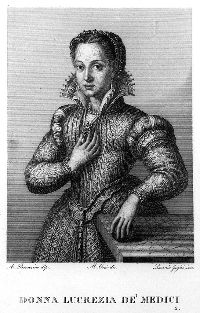 ritratto di Lucrezia dè Medici (stampa, elemento d'insieme) di Lasinio Giovanni Paolo (sec. XIX)
