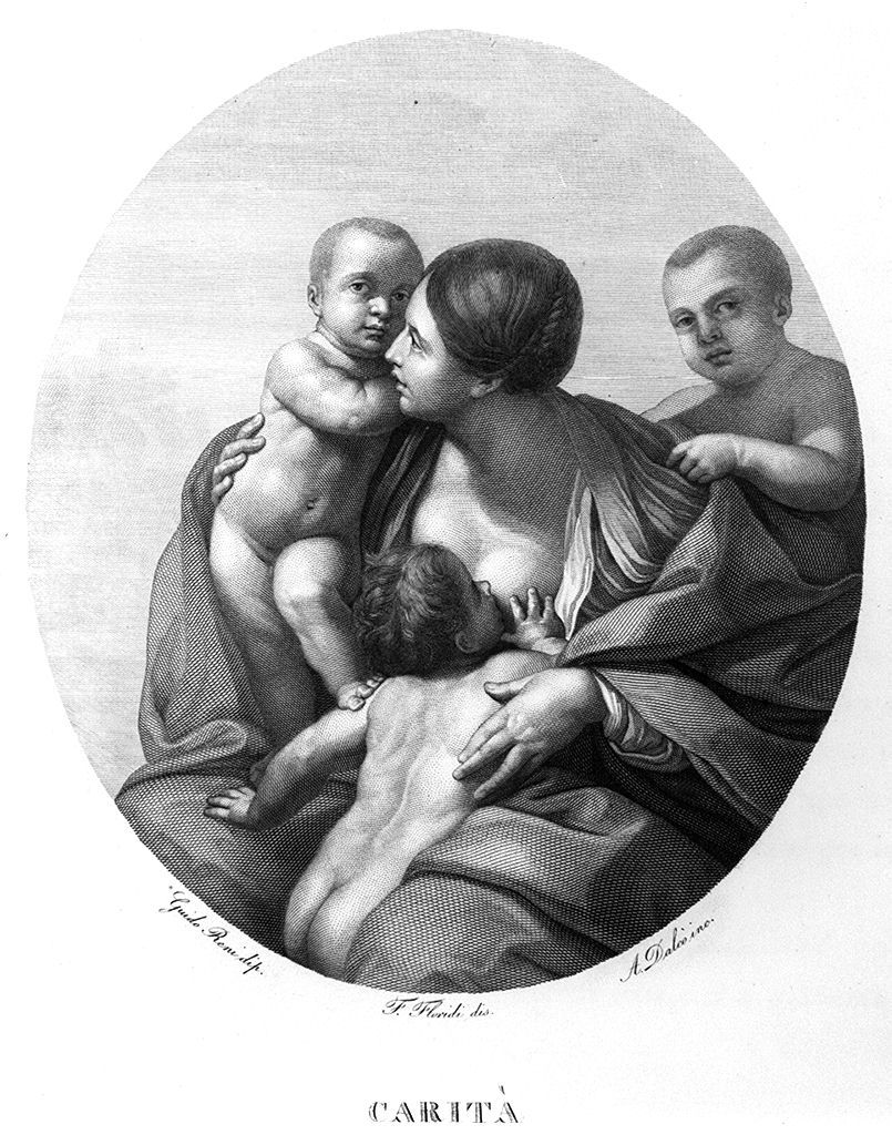 Carità (stampa, elemento d'insieme) di Floridi Francesco (sec. XIX)