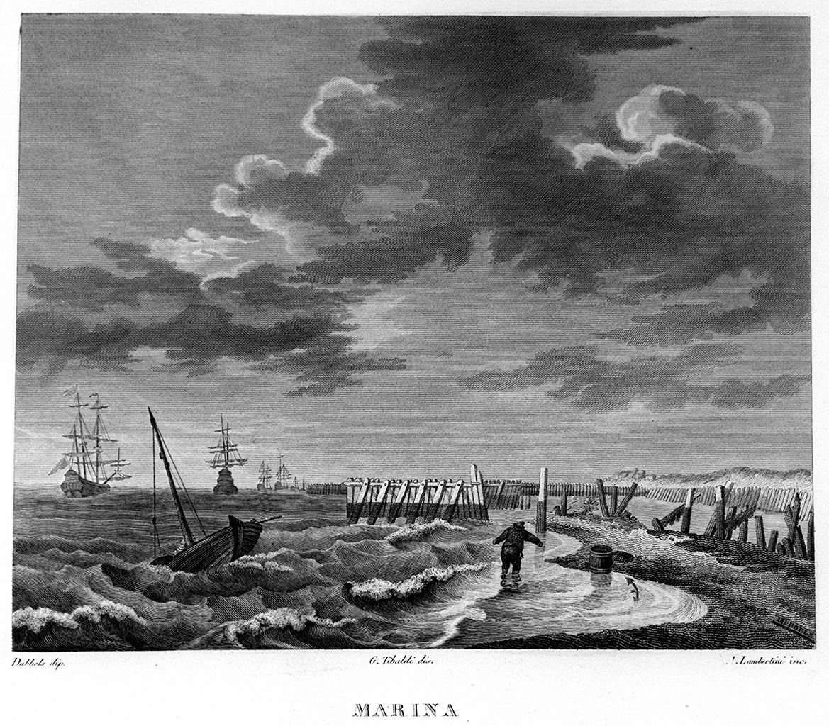 marina (stampa, elemento d'insieme) di Tibaldi Domenico (sec. XIX)