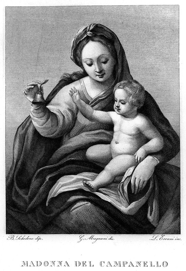Madonna del campanello, Madonna con Bambino (stampa, elemento d'insieme) di Errani Luigi (sec. XIX)