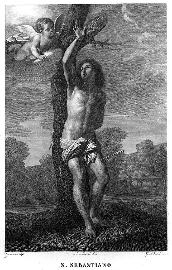 San Sebastiano (stampa, elemento d'insieme) di Barni Giuseppe, Muzzi Antonio (sec. XIX)