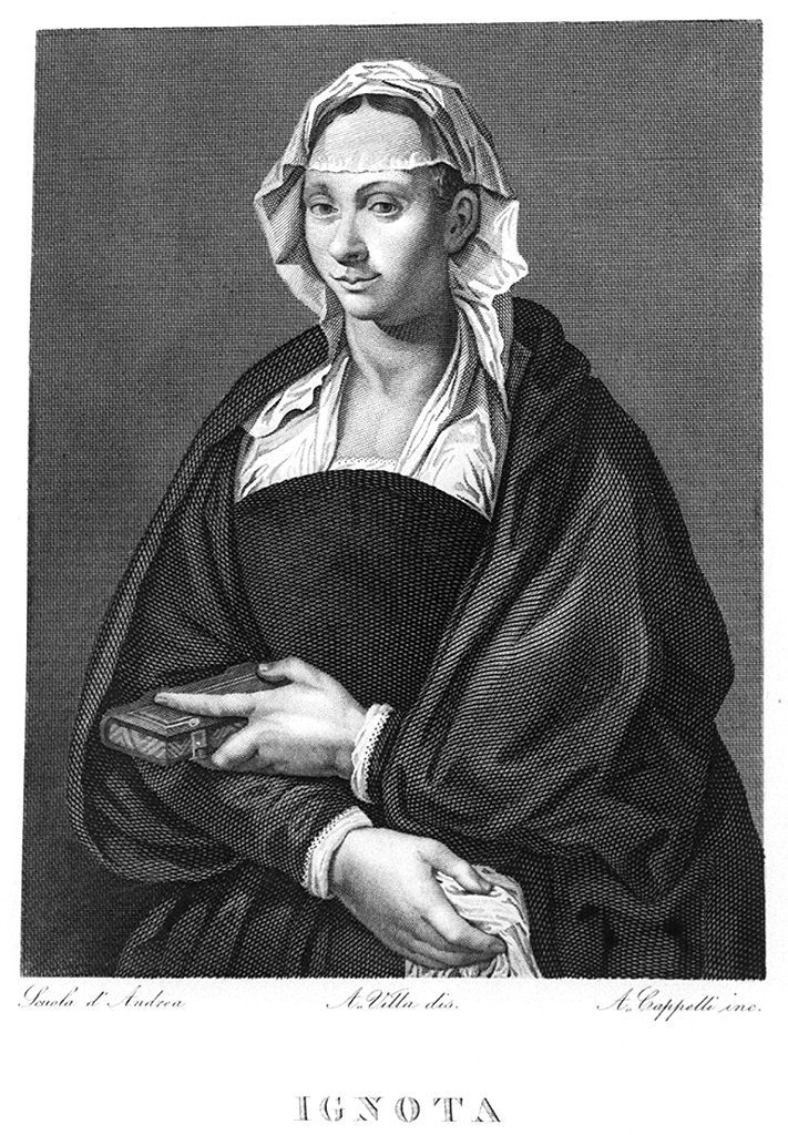 ritratto di donna (stampa, elemento d'insieme) di Cappelli Agostino (sec. XIX)