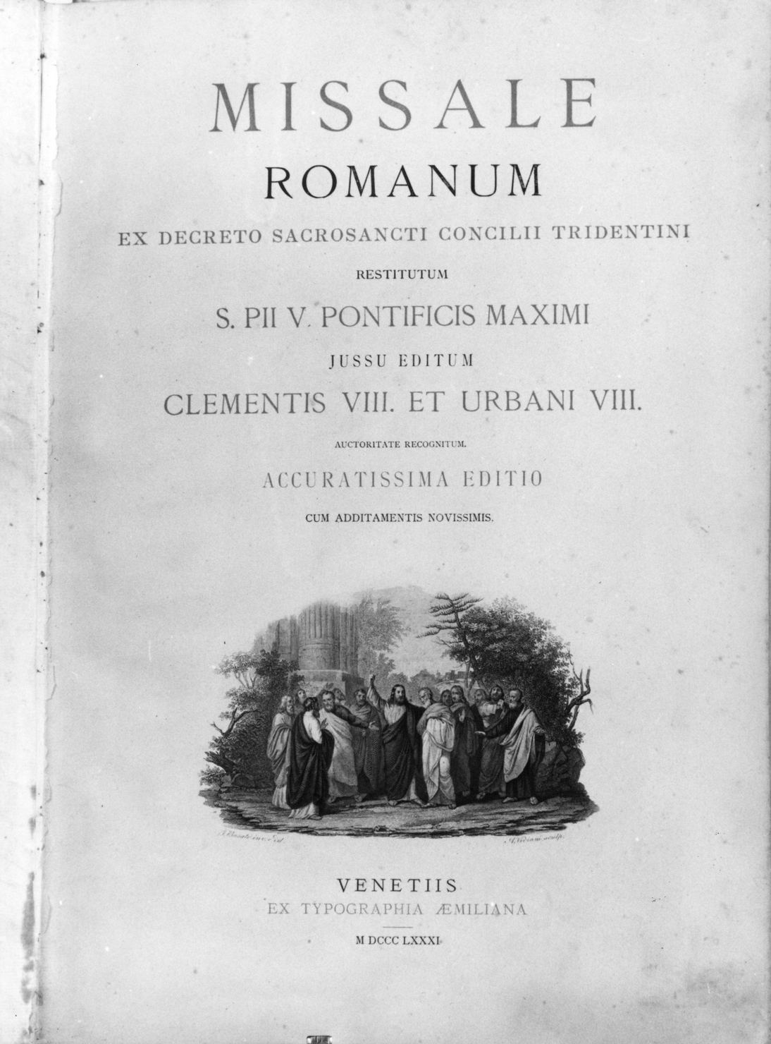 Cristo tra gli apostoli (stampa, elemento d'insieme) di Busato Giovanni, Viviani Antonio (seconda metà sec. XIX)