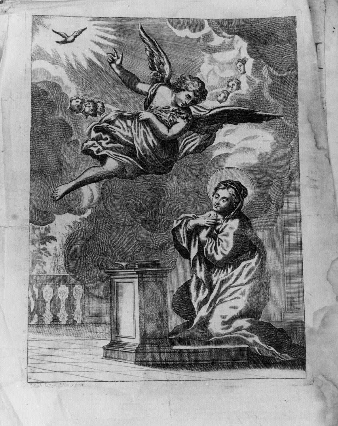 Annunciazione (stampa, elemento d'insieme) - ambito italiano (primo quarto sec. XIX)