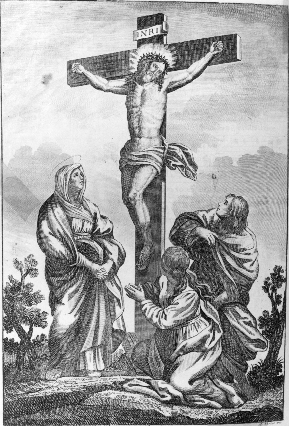 crocifissione di Cristo (stampa, elemento d'insieme) di Verico Antonio, Bloemaert Cornelis il Giovane (sec. XIX)