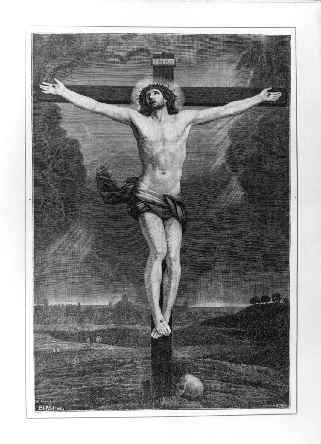Cristo crocifisso (stampa, elemento d'insieme) di Reni Guido (sec. XX)