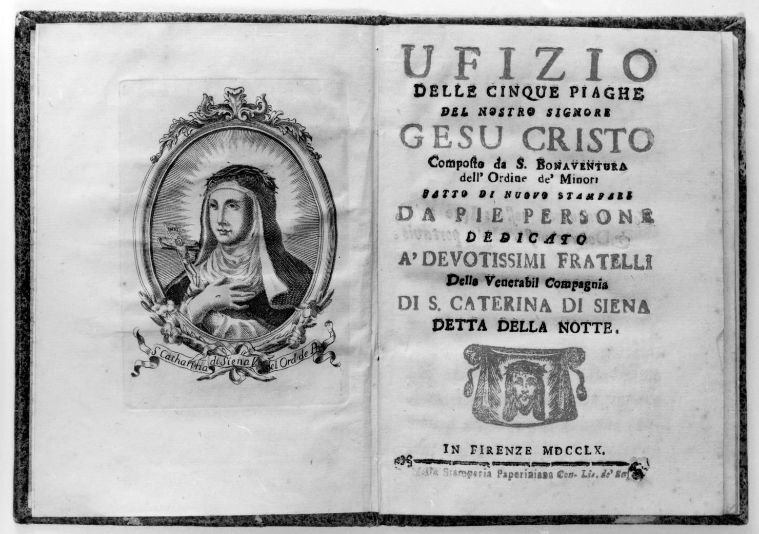 S. Chatarina di Siena V. del Ord. de Pre, Santa Caterina da Siena (stampa, elemento d'insieme) - ambito senese (sec. XVIII)