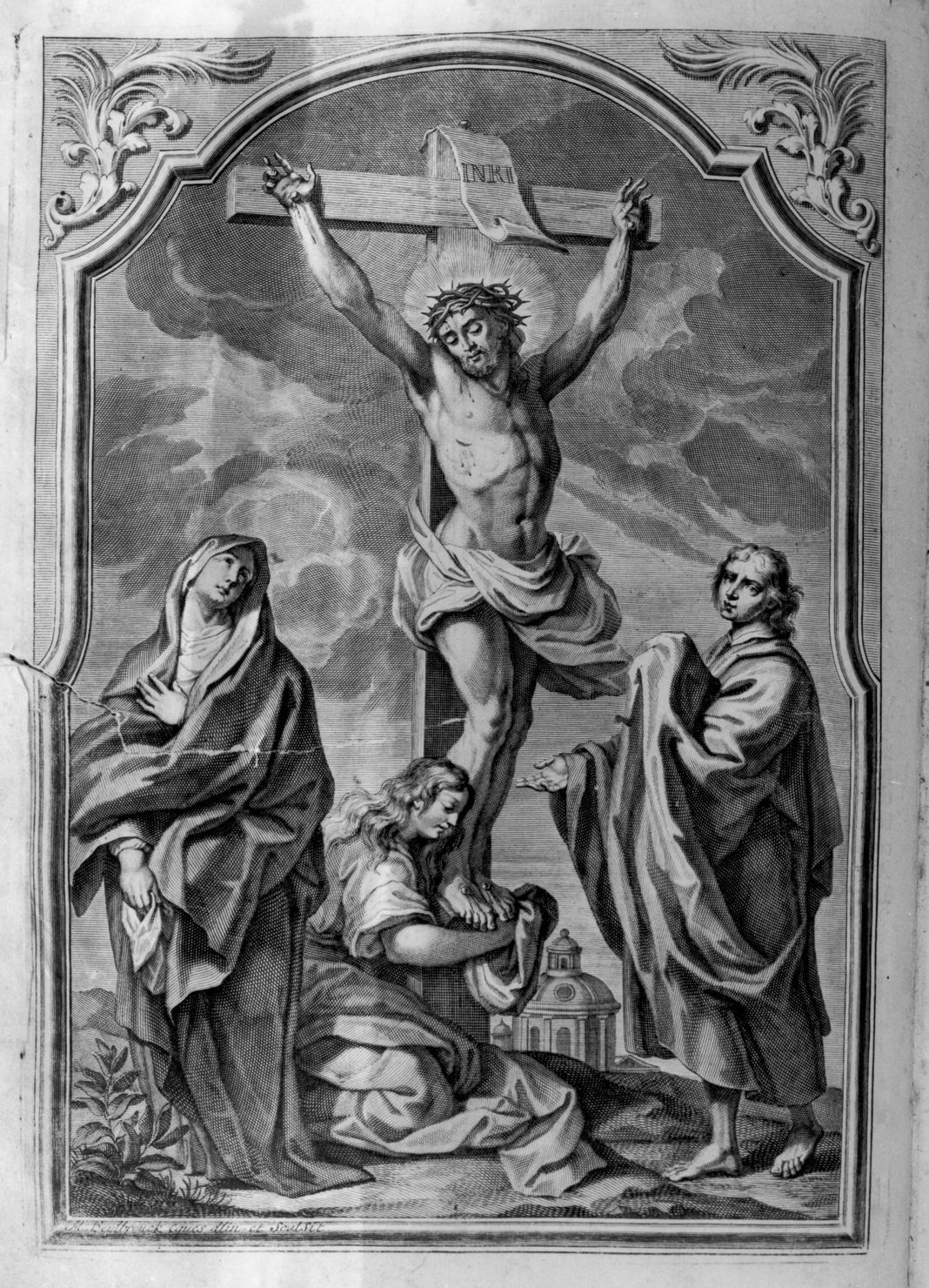 crocifissione (stampa, elemento d'insieme) di Heylbrouck Michael (sec. XVIII)