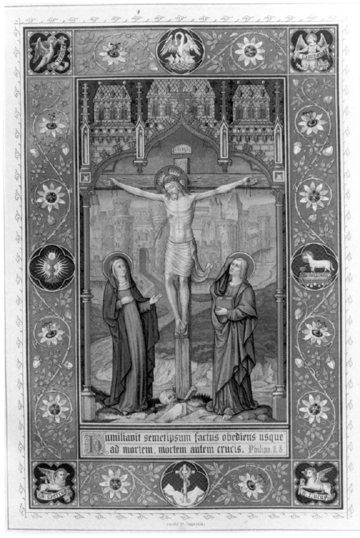 Humiliavit sementipsum factus obediens usque ad mortem autem crucis. Phili pp. II, 8, crocifissione (stampa a colori, serie) - ambito fiammingo (sec. XX)