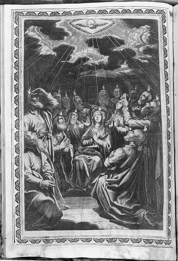 pentecoste (stampa, elemento d'insieme) di Pecini Giacomo (sec. XVII)